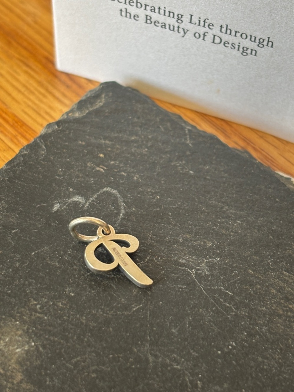 New James Avery script initial charm P Sterling - Picture 2 of 3